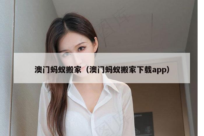 澳门蚂蚁搬家（澳门蚂蚁搬家下载app）